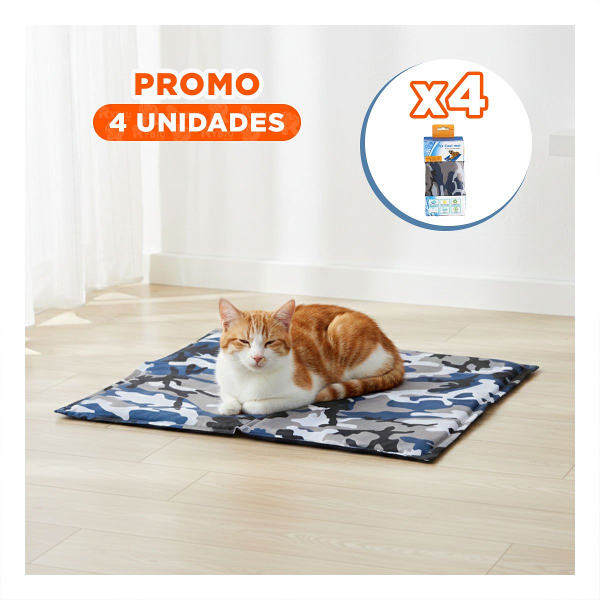 PACK4 BASE TERMICA LIVIANA FACIL DE GUARDAR 30X40CM S MILITAR YPAPEL REGALO - 1
