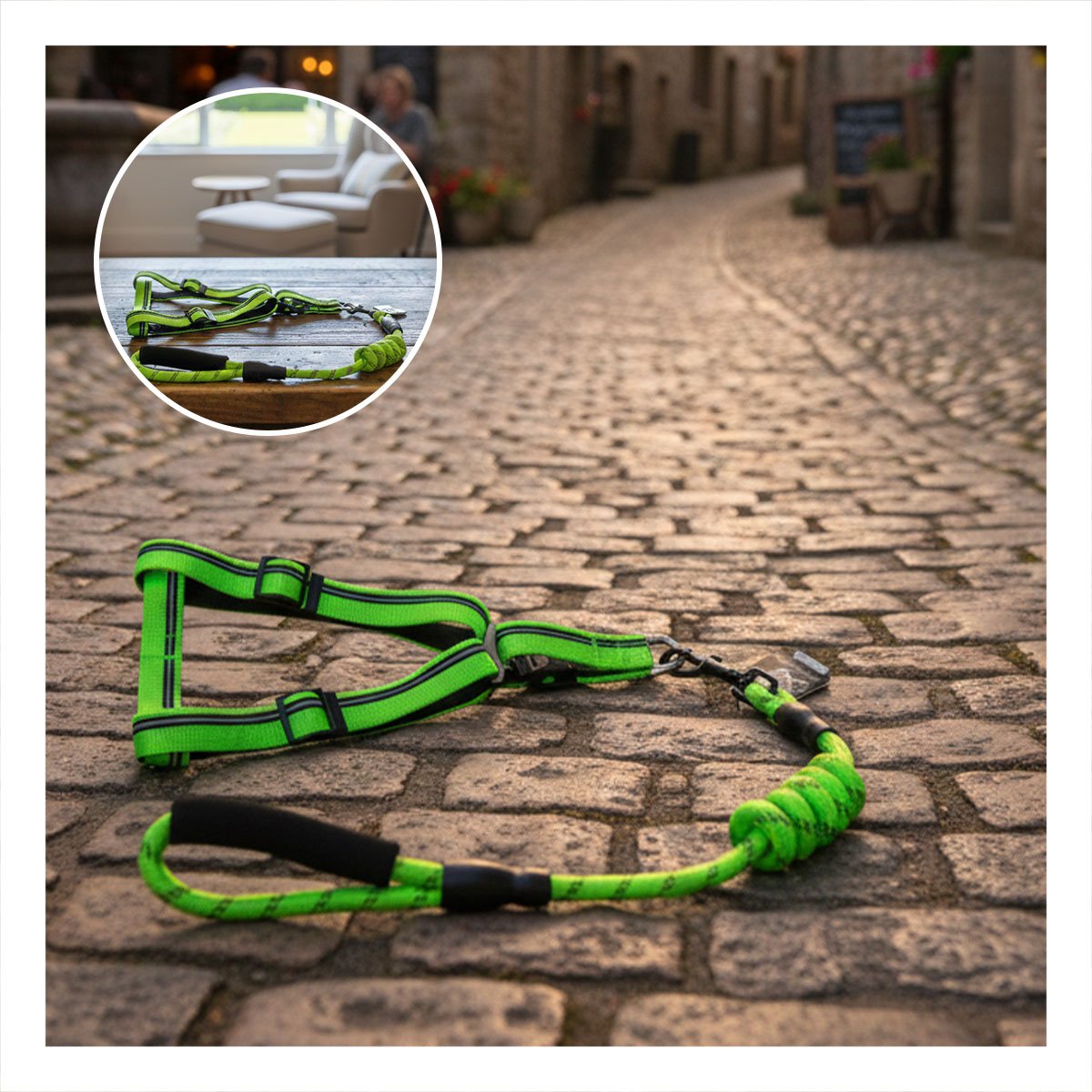 ARNES CON CORREA SEGURA PARA CAMINATAS DIARIAS 120 CM VERDE YPAPEL REGALO - 2