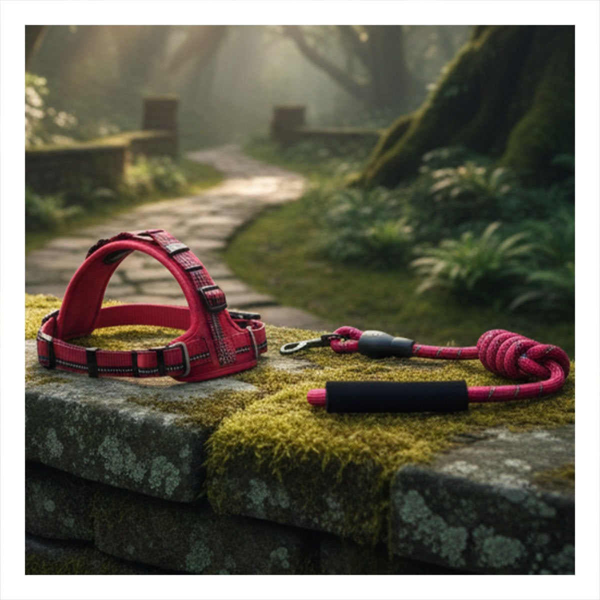 ARNES AJUSTABLE CON SOGA PARA PASEOS DIARIOS 120CM ROJO - 1