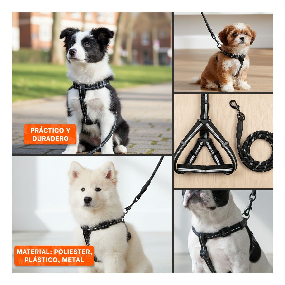 ARNES DE PASEO CON CORREA LARGA COLOR NEGRO 120CM NEGRO - 2