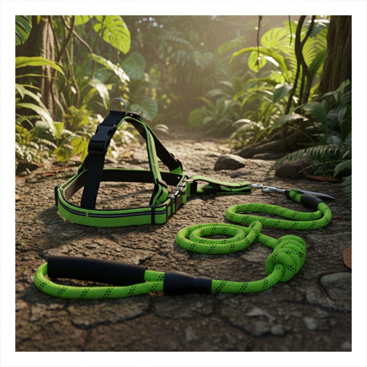 ARNES LIGERO Y AJUSTABLE PARA MASCOTAS ACTIVAS 120 CM VERDE YREGALO STICKER - 2