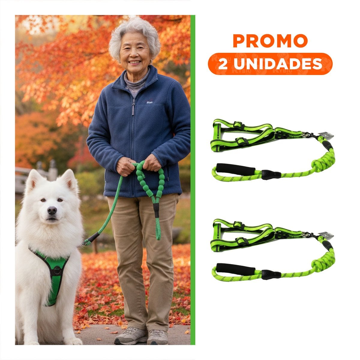 PACK2 SOPORTE EXTERIOR CON PECHERA Y SOGA 120 CM VERDE YREGALO STICKER - 1