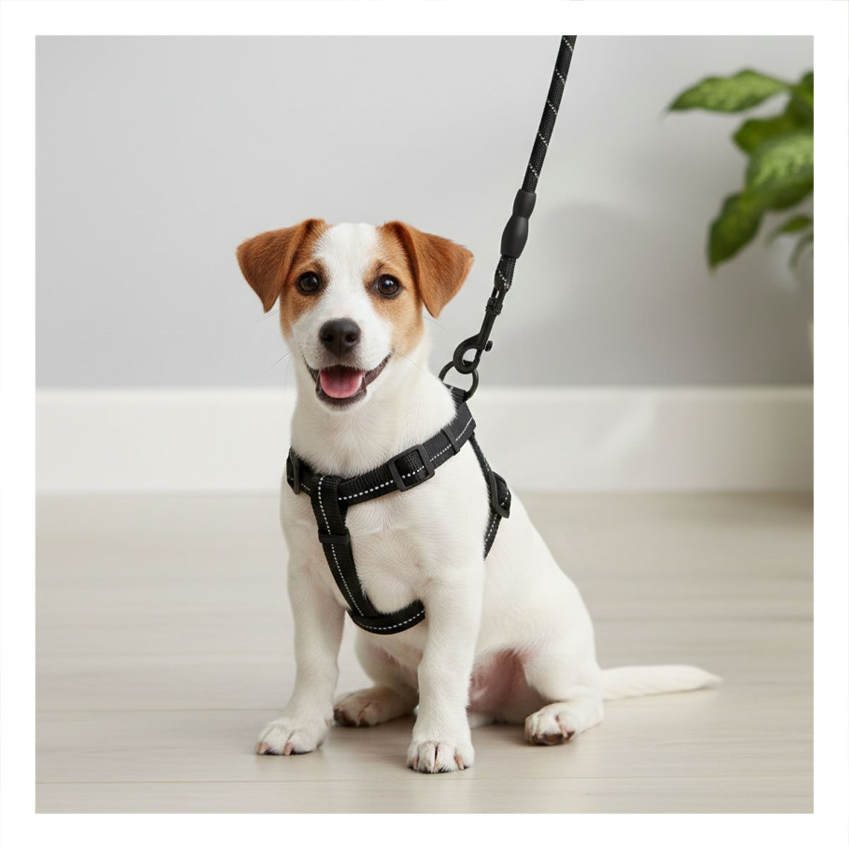 PACK4 IMPLEMENTO DE CAMINATA EXTERIOR CON ARNES NEGRO 120CM NEGRO - 5