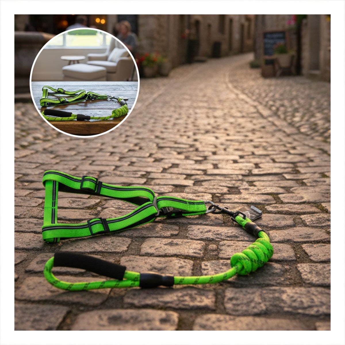 ARNES DE PASEO CON SOGA LARGA COLOR 120 CM VERDE - 3
