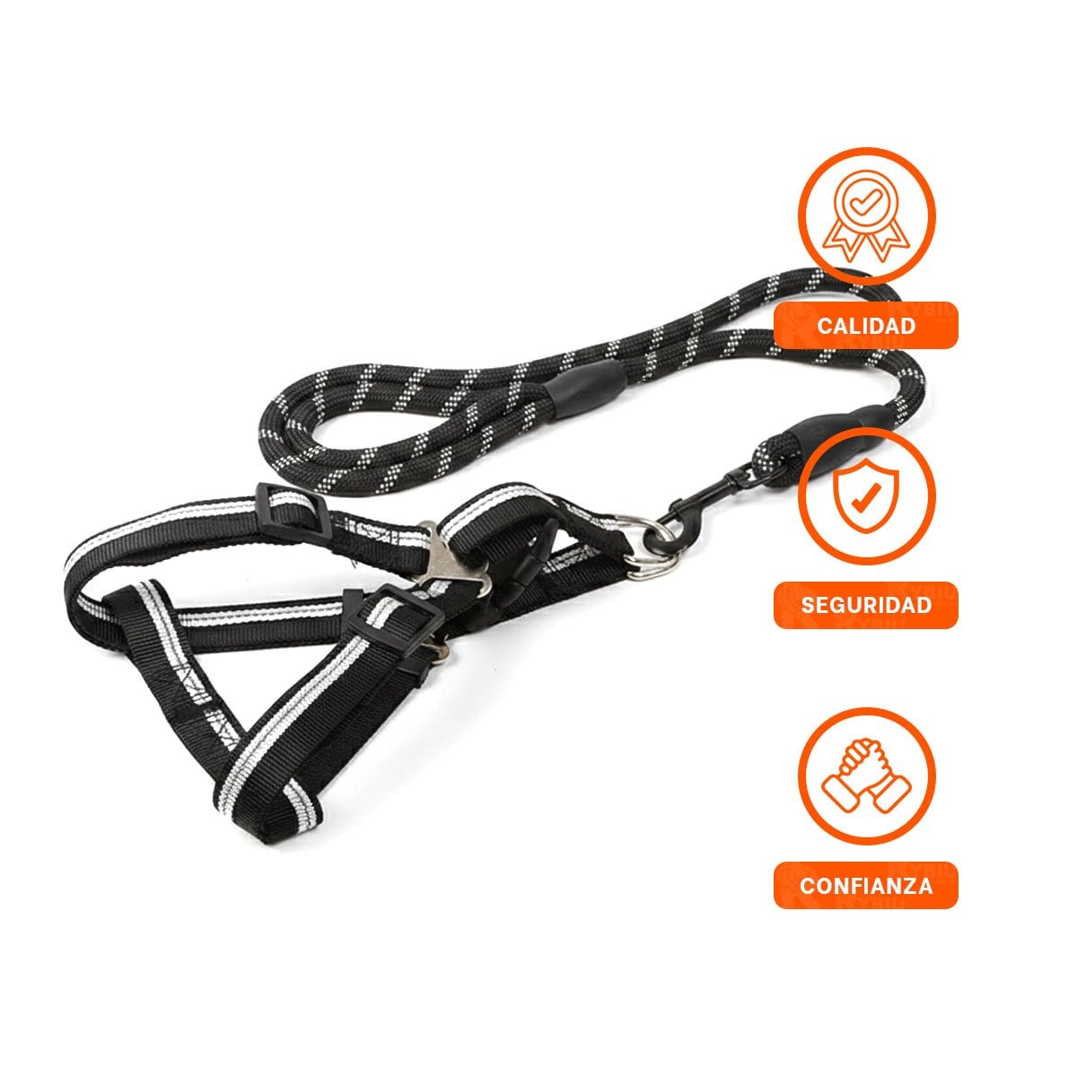 ARNES DE CONTROL TOTAL CON SOGA LARGA NEGRO 120CM NEGRO YSTICKY - 5