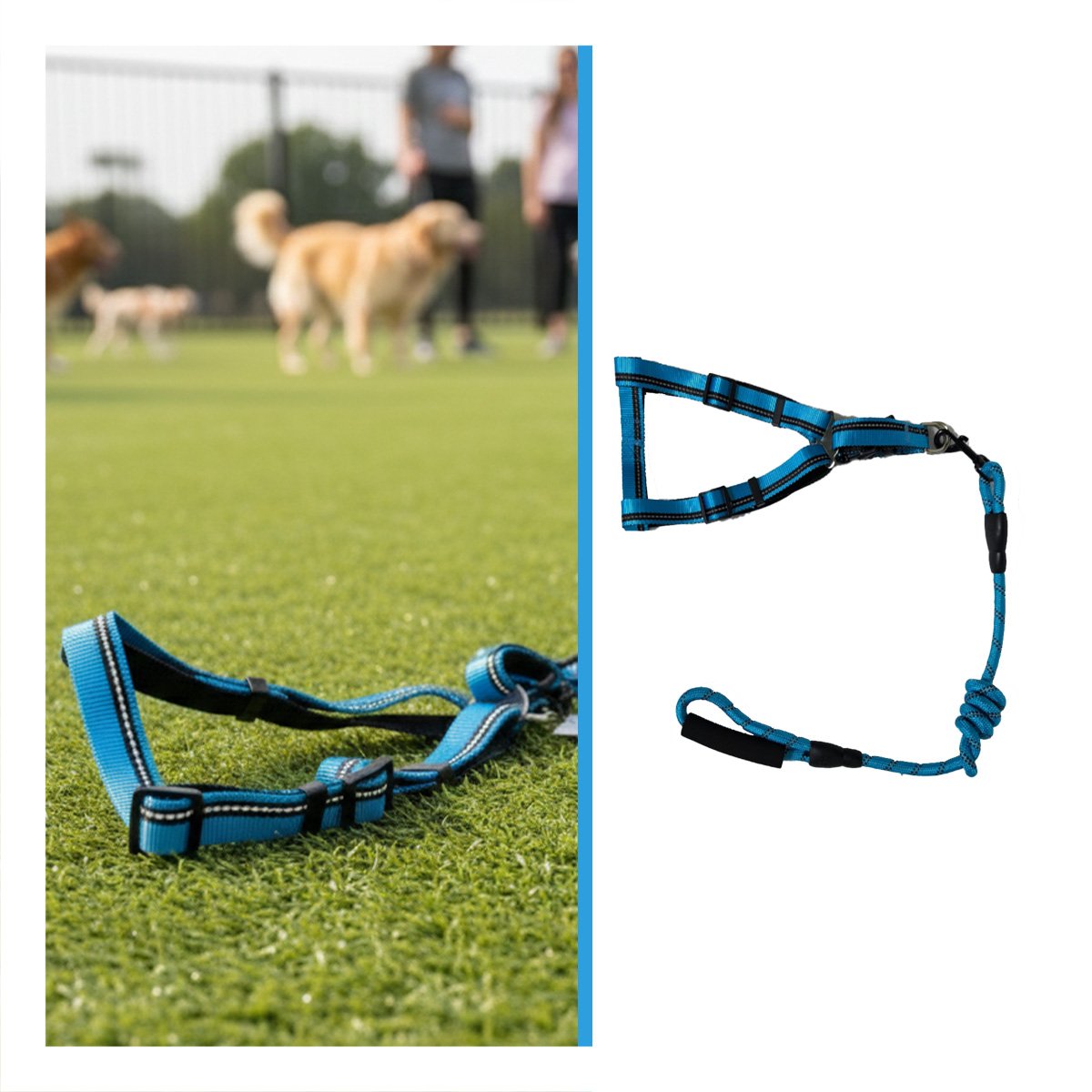 PECHERA LIGERA PARA PASEOS EN EXTERIOR PARA MASCOTAS 120CM CELESTE YPAPEL REGALO - 5