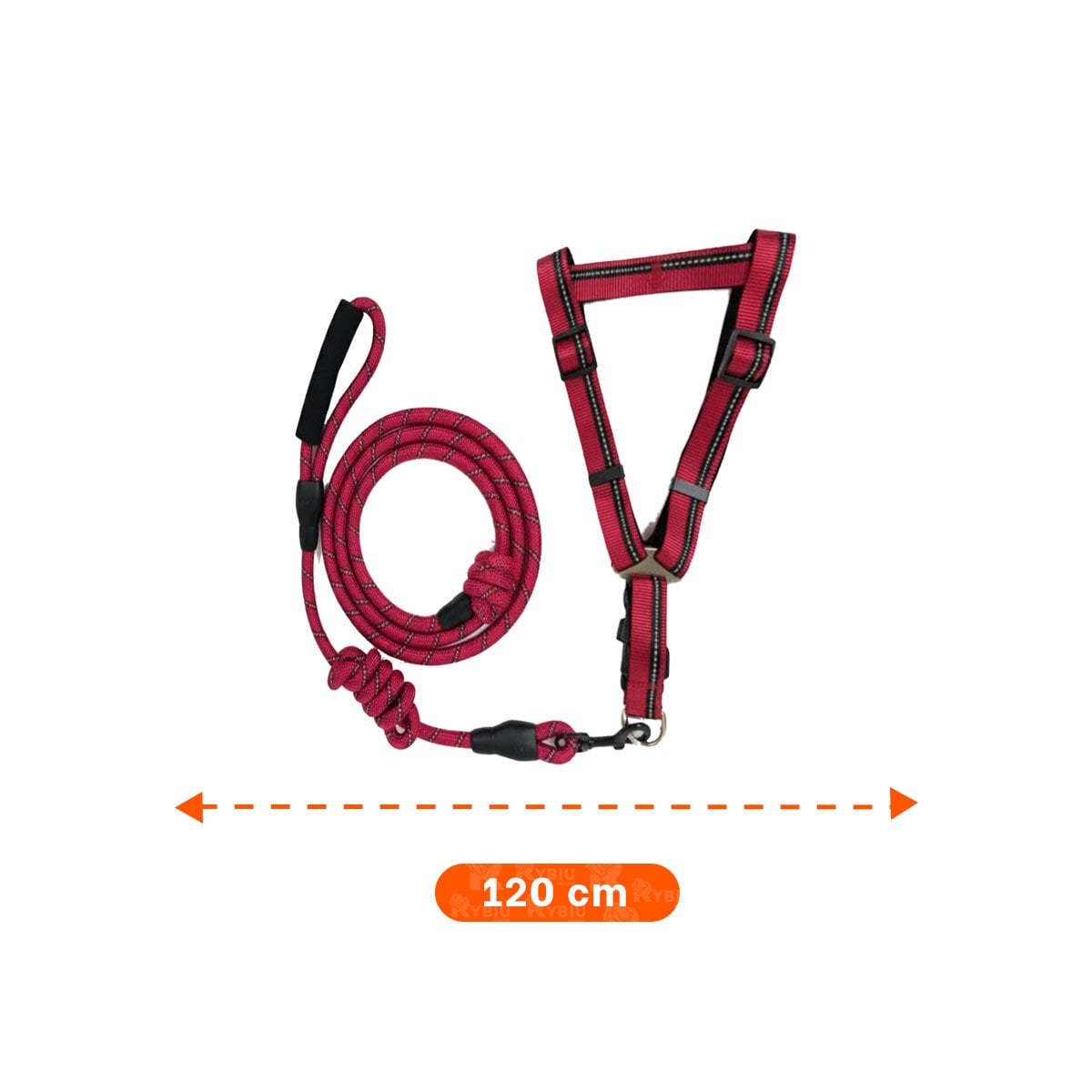PACK4 PECHERA DE PASEO CON AJUSTE PRECISO 120CM ROJO - 4