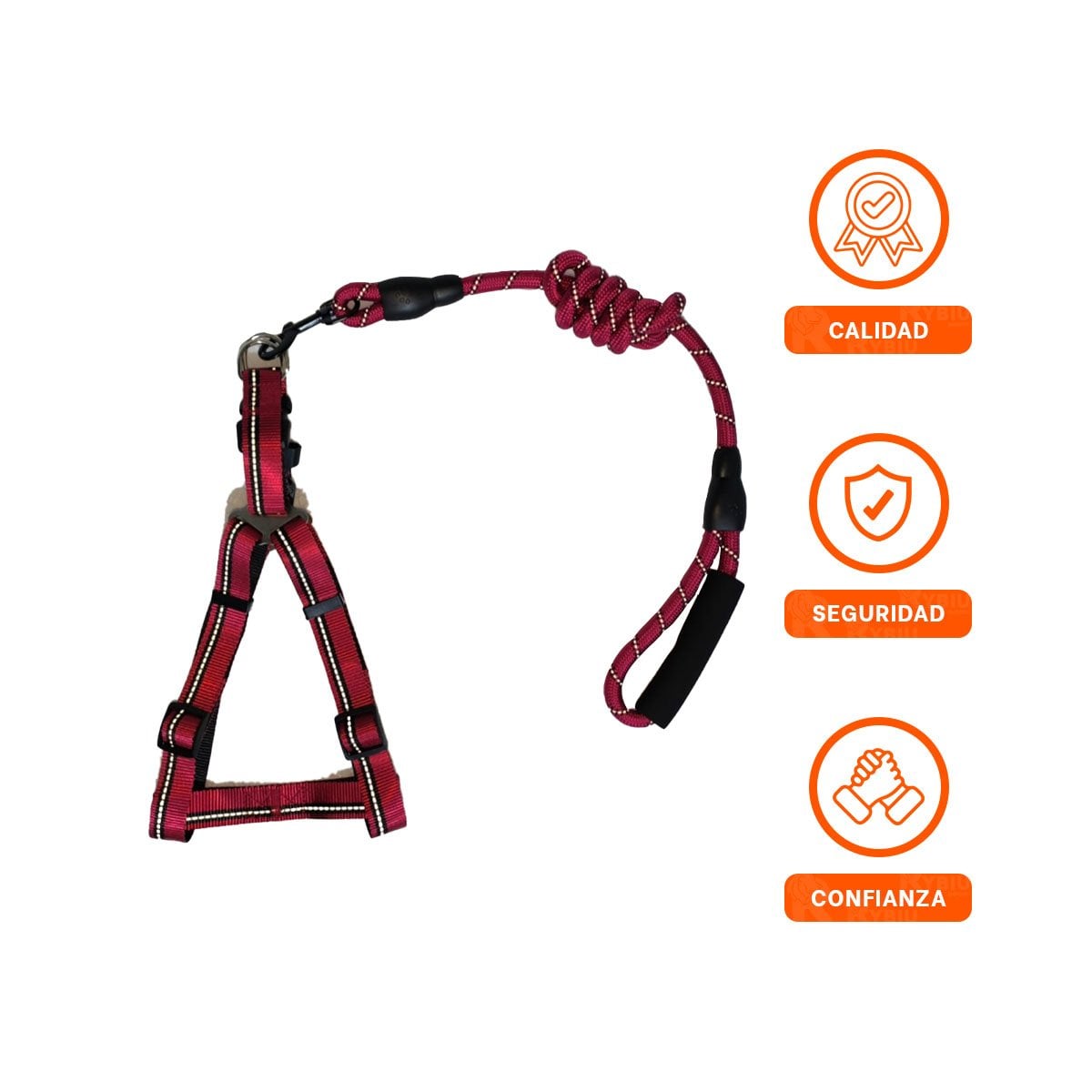 ARNES DE PASEO CON CINTURA FLEXIBLE Y AJUSTE SEGURO 120CM ROJO YSTICKY - 5