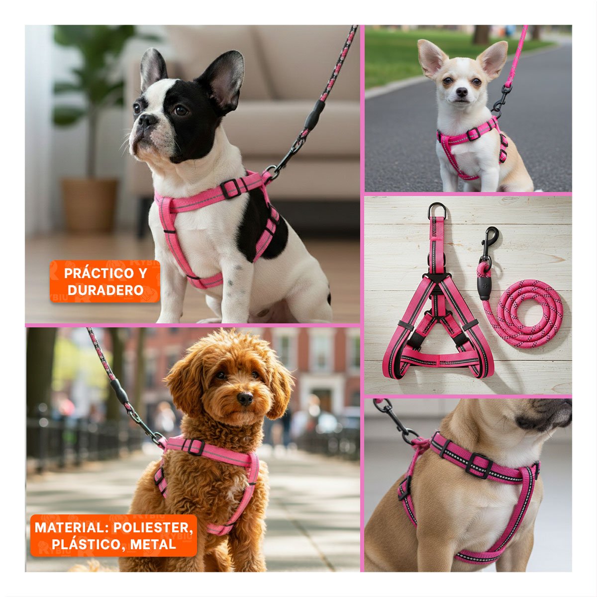 PACK2 CHALECO AJUSTABLE QUE MANTIENE CONFORT DURANTE CAMINATAS 120CM ROSADO YPAPEL REGALO - 3