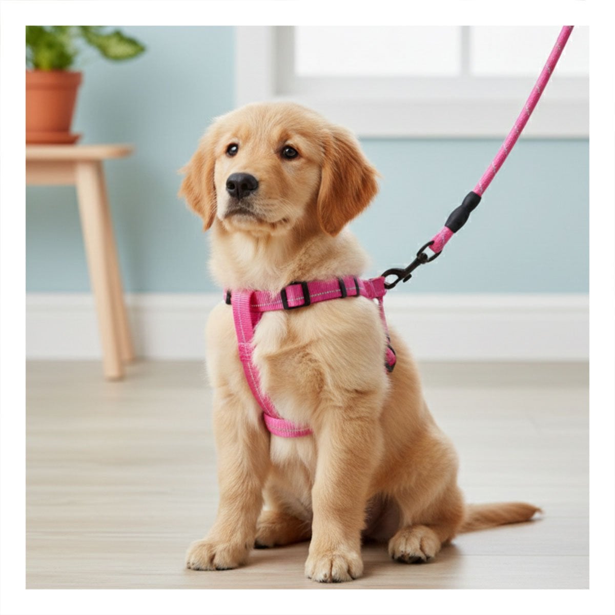 PACK2 CHALECO DE PASEO COMODO Y SEGURO PARA MASCOTAS 120CM ROSADO - 2