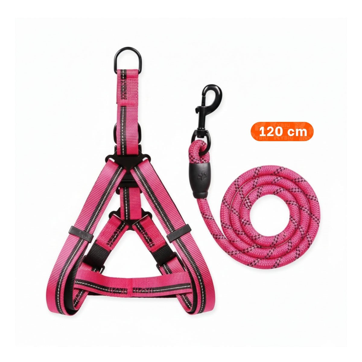 ARNES SUAVE Y RESISTENTE PARA MASCOTAS ACTIVAS 120CM ROSADO YREGALO STICKER - 4