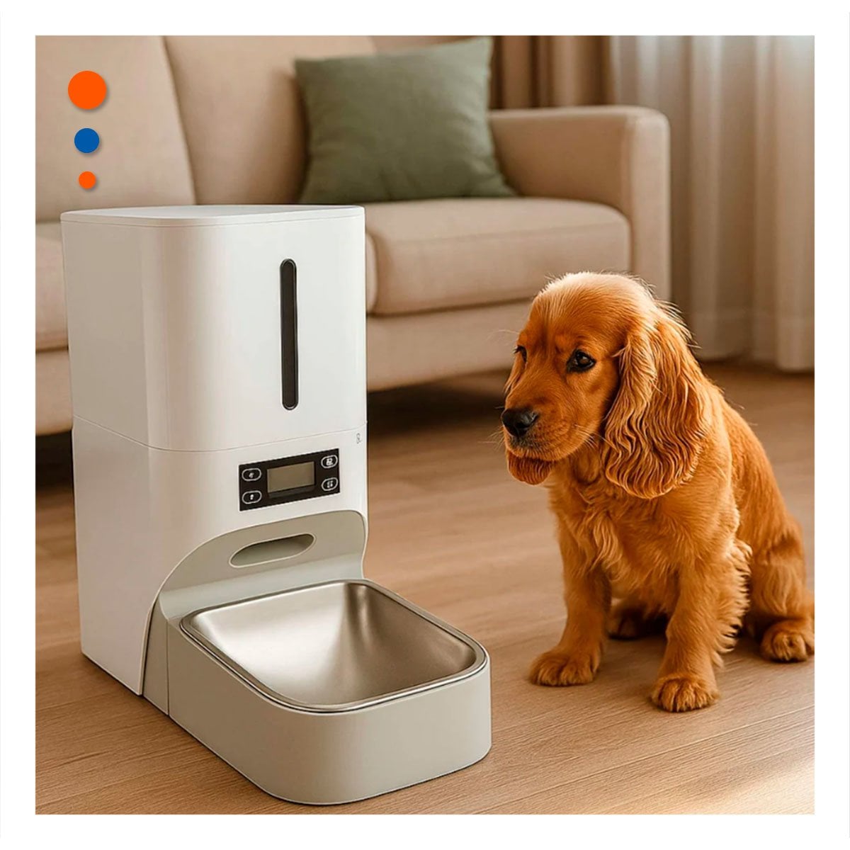 PACK2 SISTEMA INTELIGENTE DE COMIDA PARA PERRO BLANCO PRACTICO YPAPEL REGALO - 2