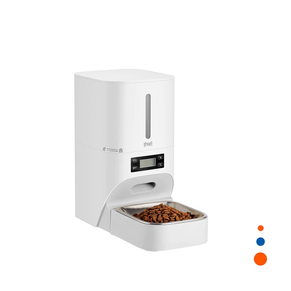 ALIMENTADOR AUTOMATICO PARA MASCOTA BLANCO CON SISTEMA PRACTICO YREGALO STICKER - 1
