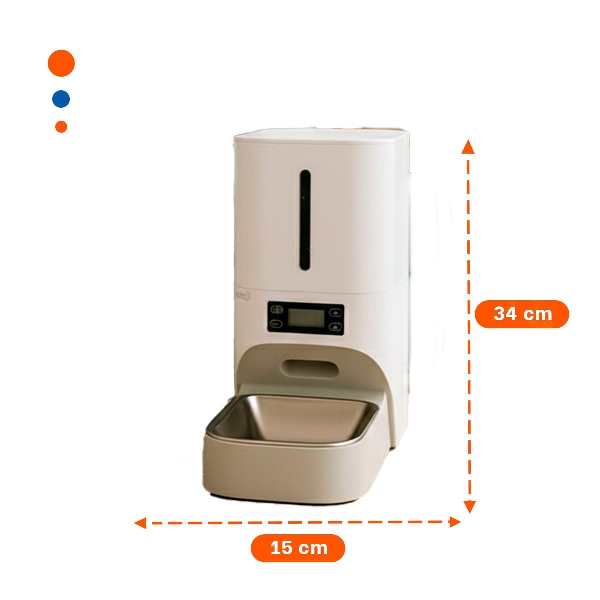 SISTEMA AUTOMATICO DE COMIDA PARA PERRO BLANCO RESISTENTE Y PRACTICO YSTICKY - 4