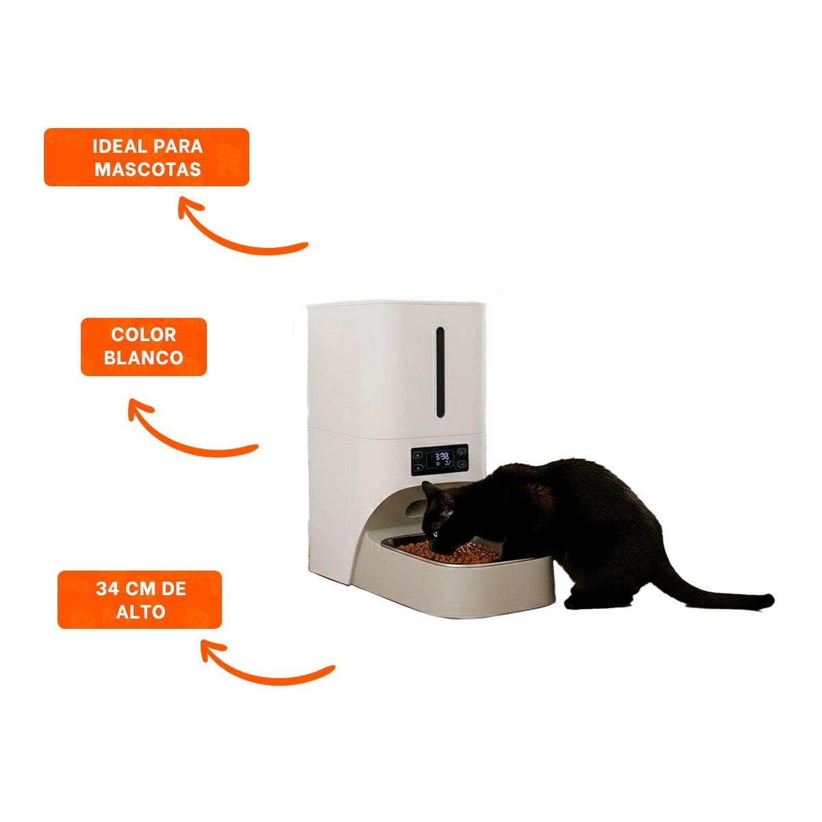 SISTEMA AUTOMATICO DE COMIDA PARA PERRO BLANCO RESISTENTE Y PRACTICO YSTICKY - 5