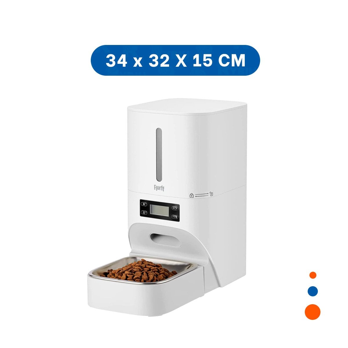 EQUIPO AUTOMATICO DE ALIMENTACION PARA MASCOTA BLANCO MODERNO Y FUNCIONAL YLIGAS REGALO - 4