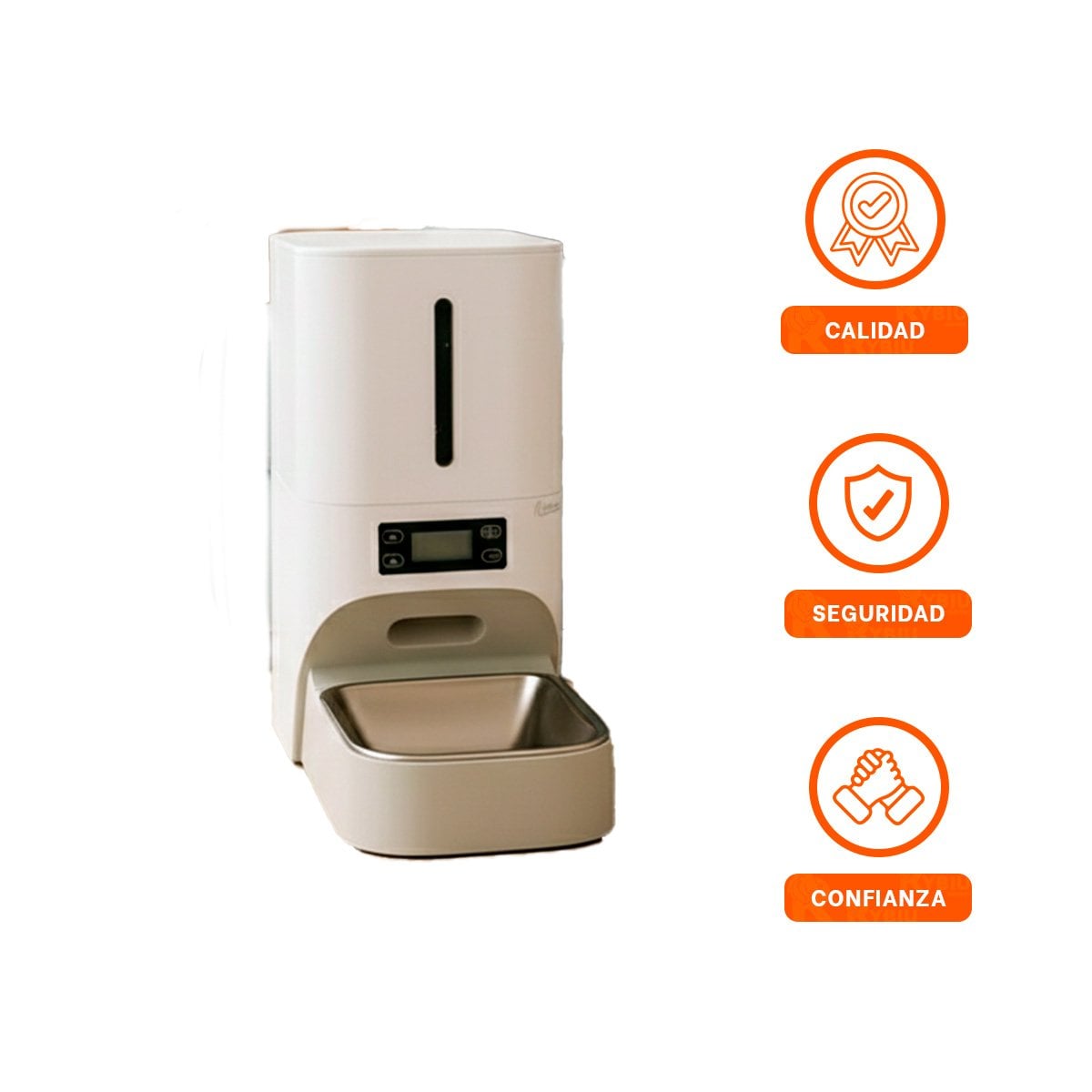 EQUIPO AUTOMATICO DE ALIMENTACION PARA MASCOTA BLANCO MODERNO Y FUNCIONAL YLIGAS REGALO - 5