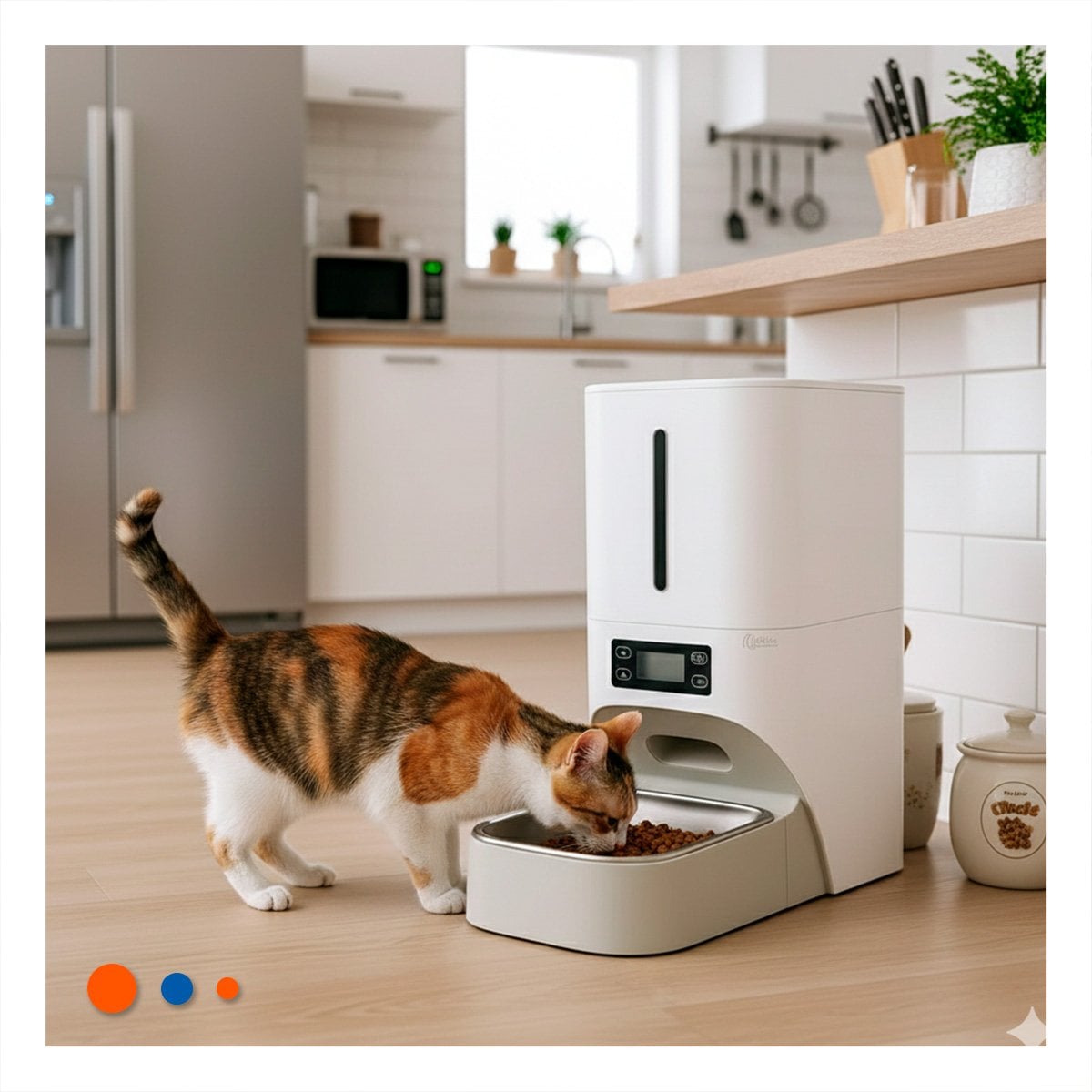 PACK2 DISPENSADOR DIGITAL DE ALIMENTO PARA MASCOTA BLANCO FUNCIONAL YREGALO STICKER - 3