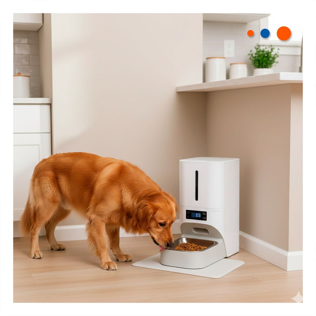 DOSIFICADOR AUTOMATICO DE COMIDA PARA PERRO BLANCO FUNCIONAL Y SEGURO YPAPEL REGALO - 1