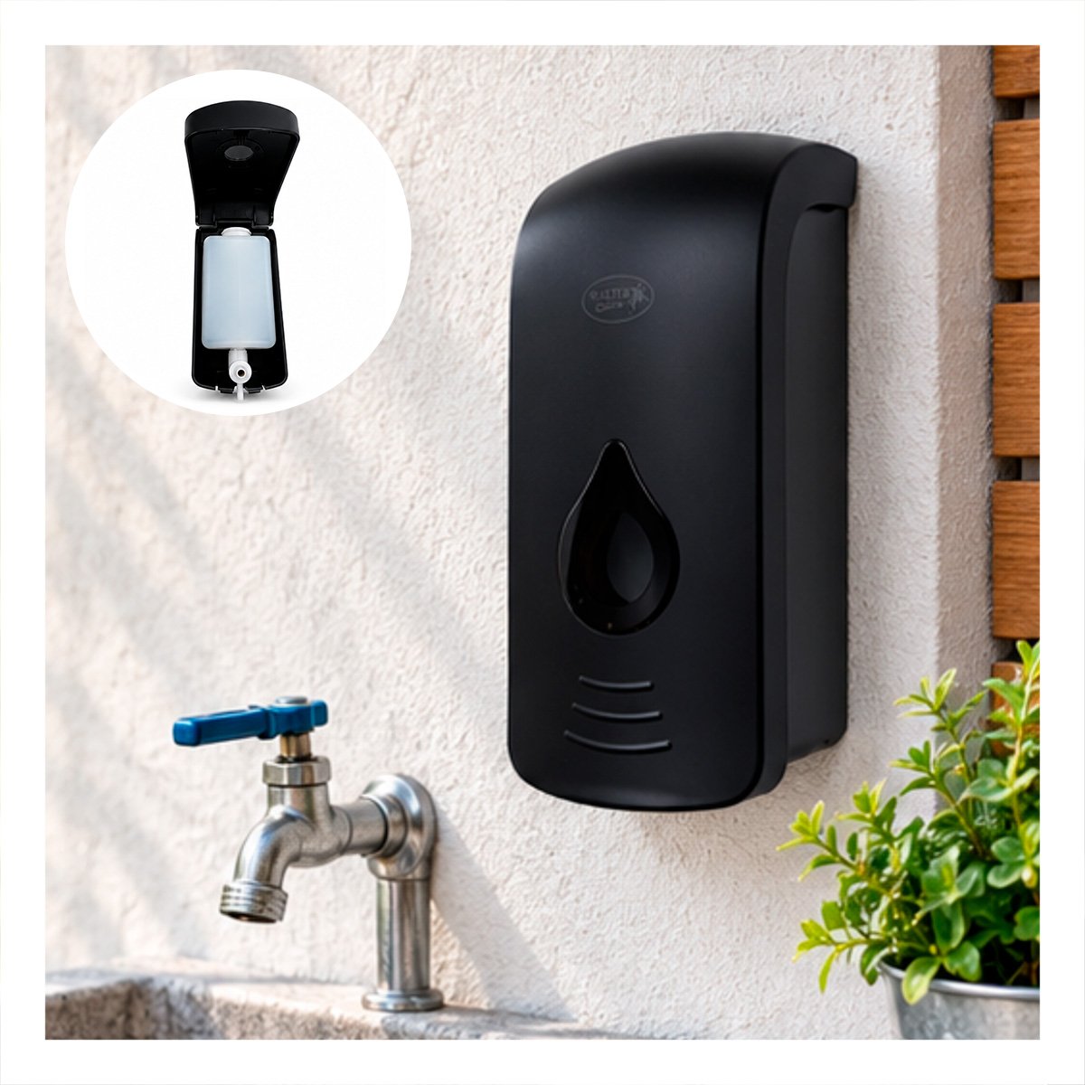 PACK2 ENVASE DE LIQUIDOS DE PARED NEGRO MODERNO PARA EL HOGAR Y COCINA DIARIO YPAPEL REGALO - 3