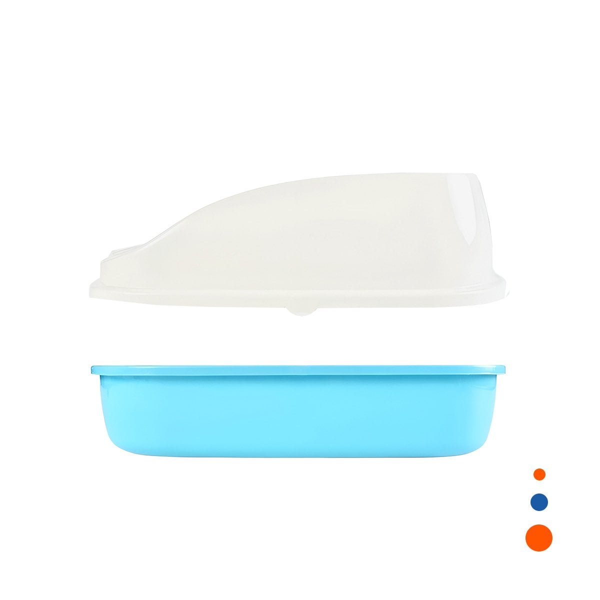 PACK4 BANDEJA SANITARIA COMODA Y SEGURA PARA USO DIARIO 37,7X50X21CM CELESTE YPAPEL REGALO - 3
