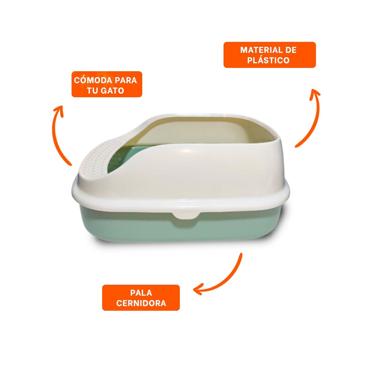 CAJA DE ARENA COMODA PARA USO DIARIO 37,7X50X21CM ROSADO YSTICKY - 5