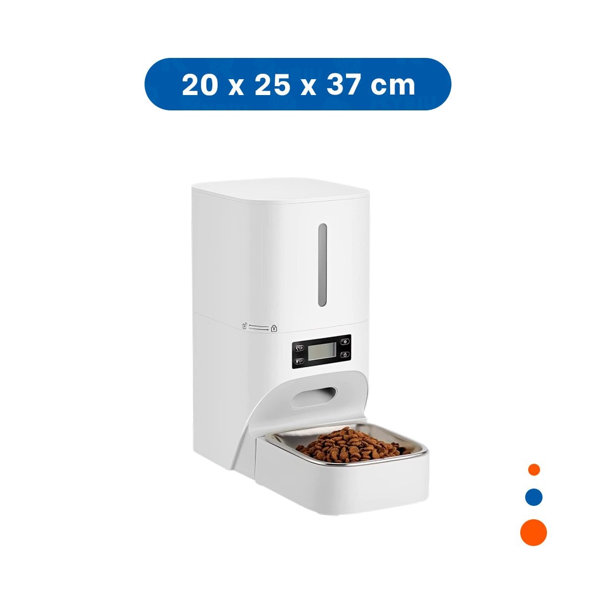 PACK2 ALIMENTADOR PARA PERROS Y GATOS PRACTICO Y SEGURO 4L BLANCO - 4