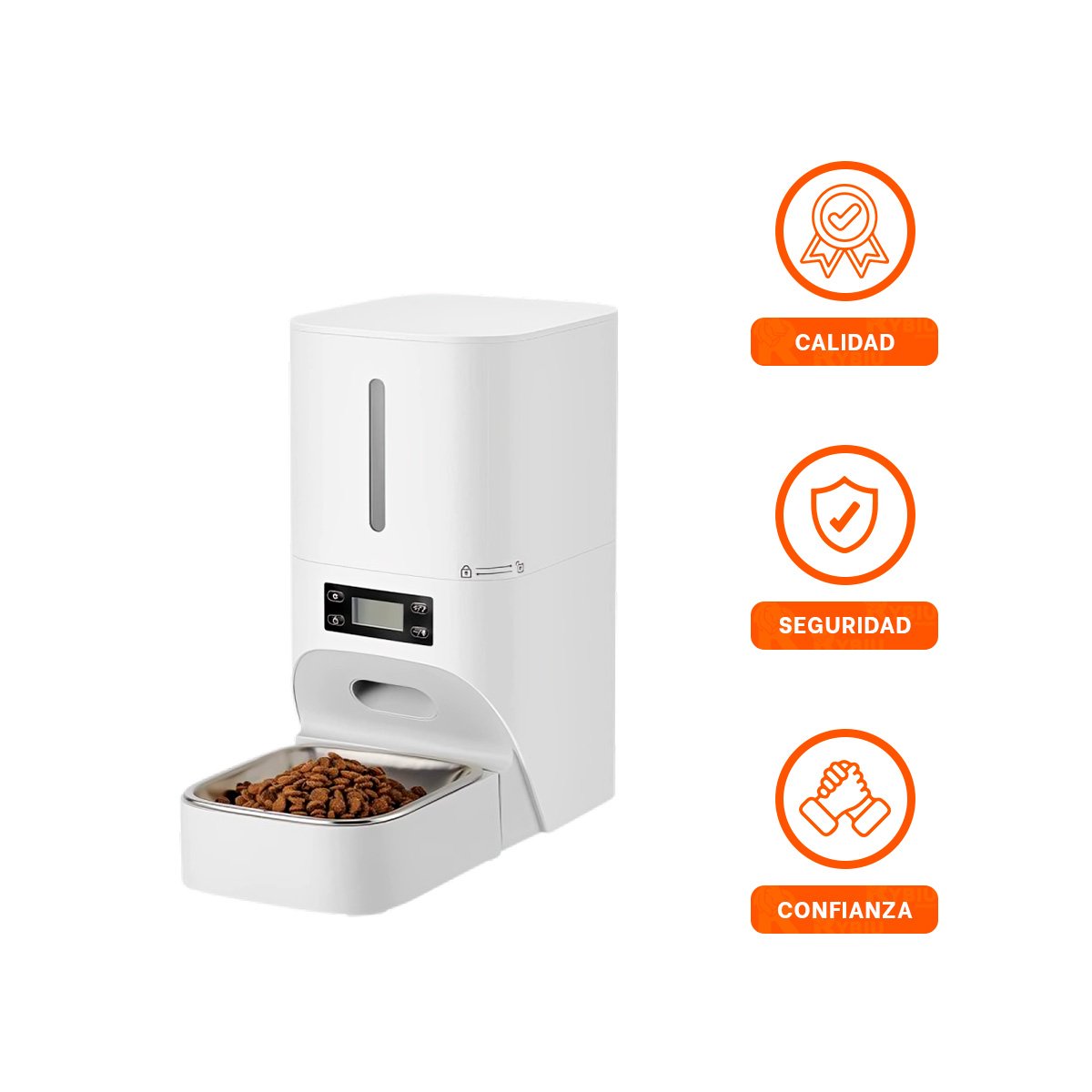COMEDERO AUTOMATICO QUE CONTROLA RACIONES 4L BLANCO YLIGAS REGALO - 5