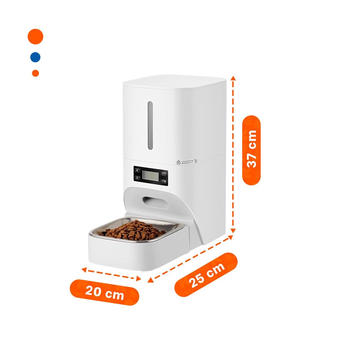 COMEDERO AUTOMATICO PARA PERROS Y GATOS 4L BLANCO - 4