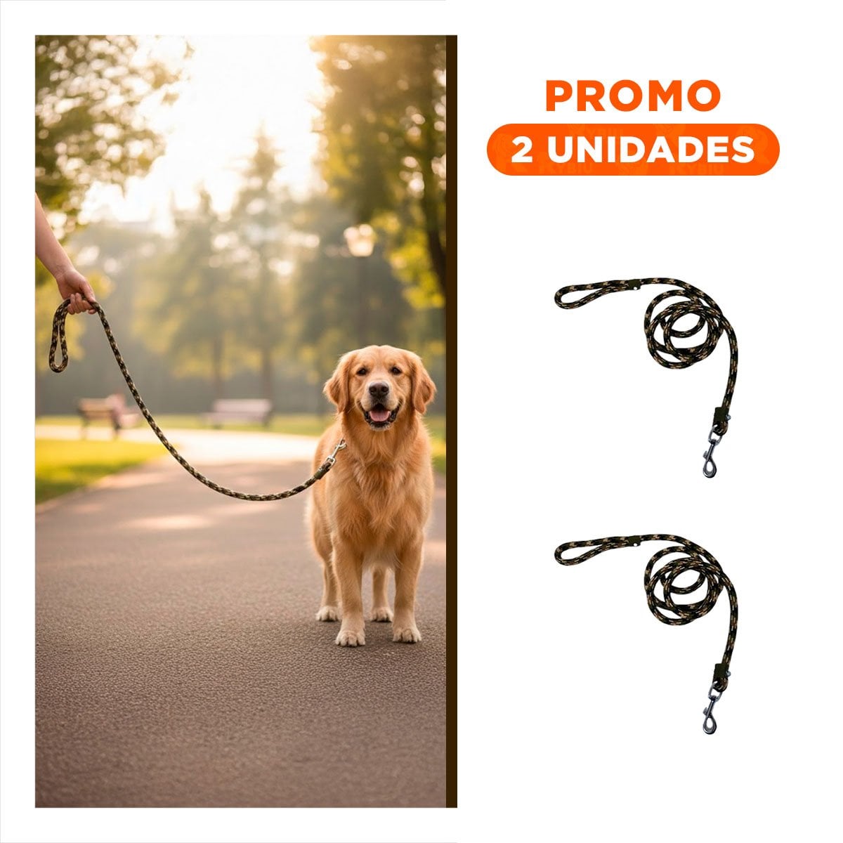 PACK2 CUERDA PARA JUEGOS AL AIRE LIBRE 2,10M GROSOR 1,5CM MARRON MILITAR YREGALO STICKER - 1