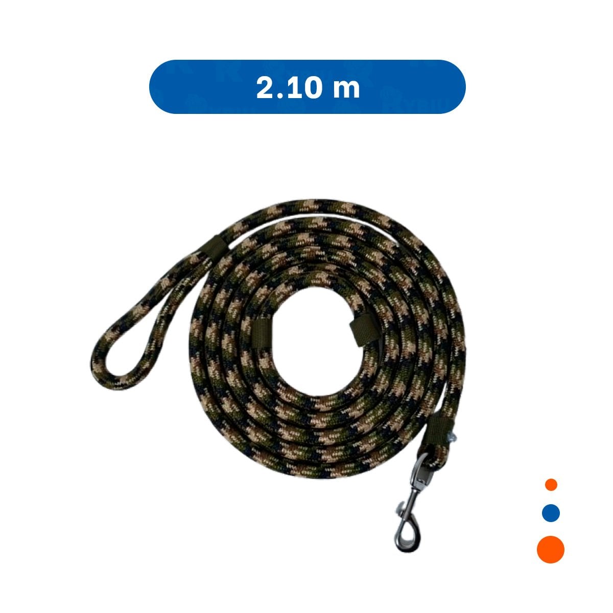 PACK2 CUERDA PARA JUEGOS AL AIRE LIBRE 2,10M GROSOR 1,5CM MARRON MILITAR YREGALO STICKER - 4