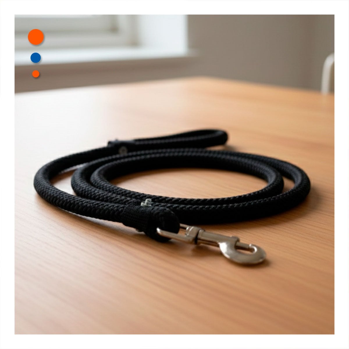 PACK2 CABLE DURADERO QUE MANTIENE PERRO ACTIVO 1,10M NEGRO YPAPEL REGALO - 2