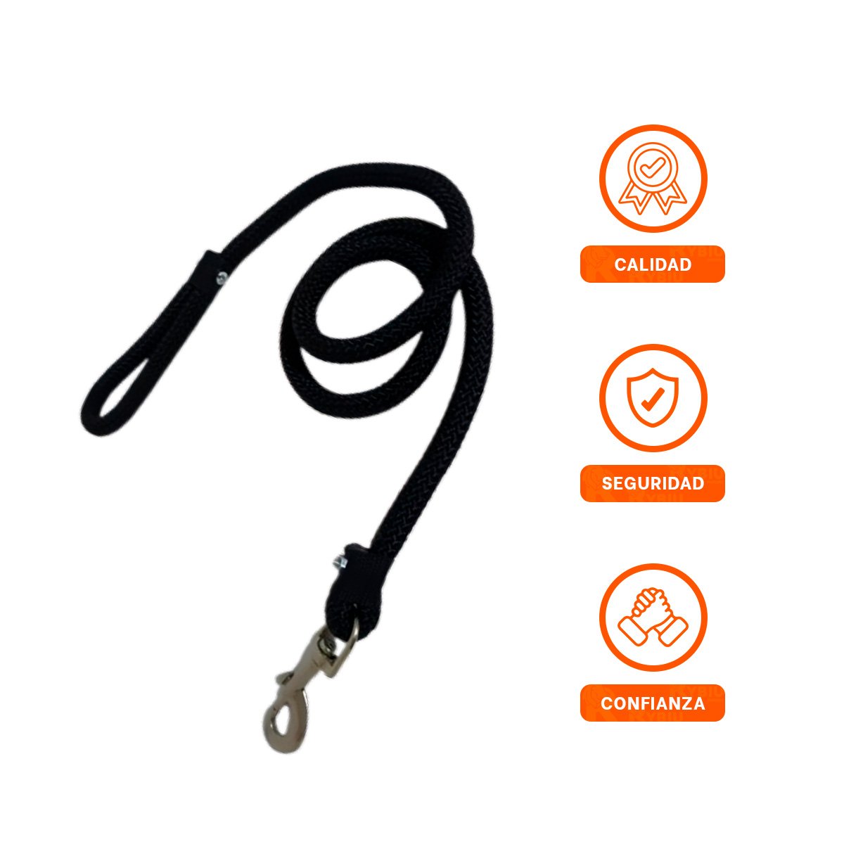 SOGA PARA PERRO QUE FACILITA PASEOS Y DIVERSION 1,10M NEGRO YLIGAS REGALO - 5