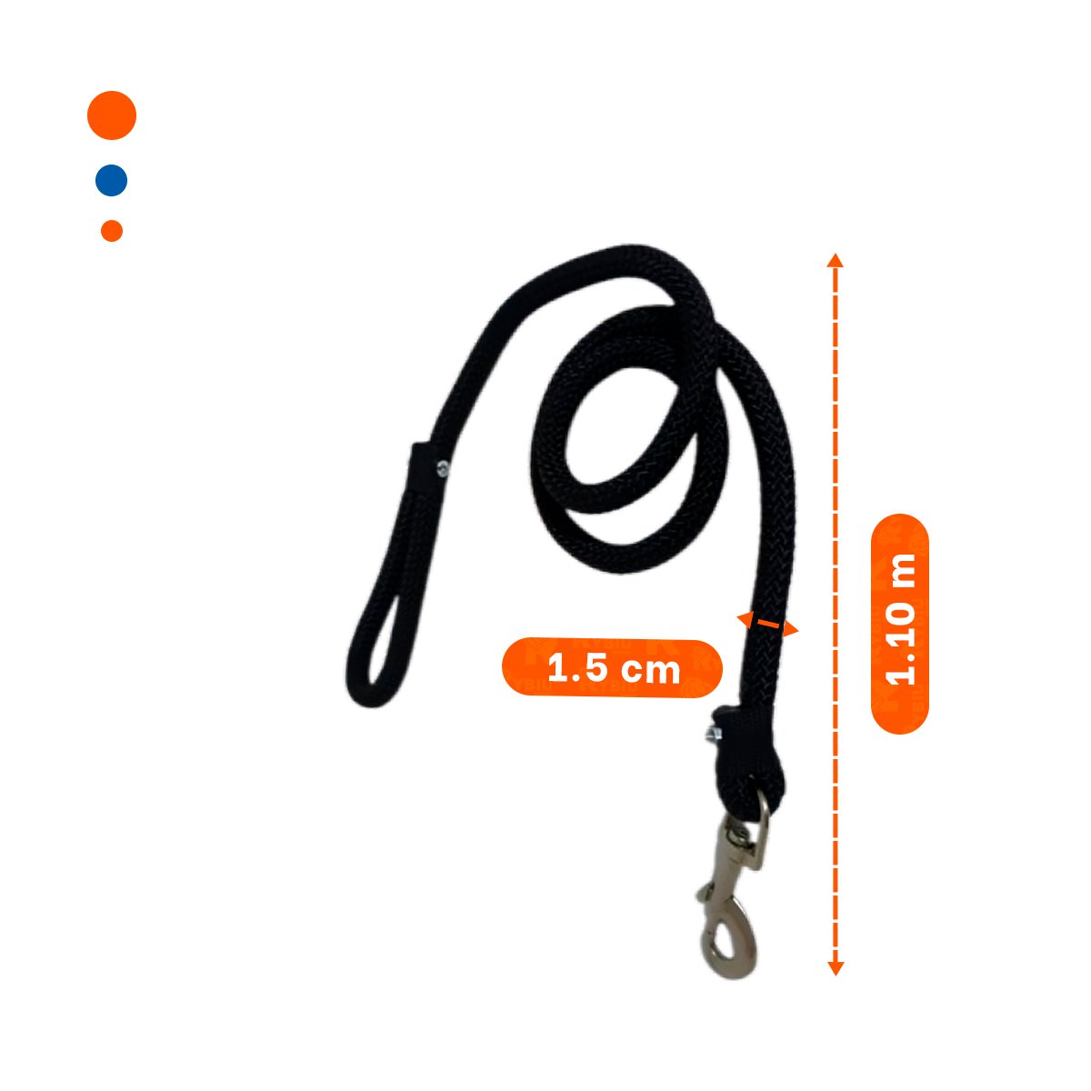 SOGA DURADERA PARA JUEGOS Y PASEOS AL AIRE LIBRE 1,10M NEGRO YSTICKY - 4