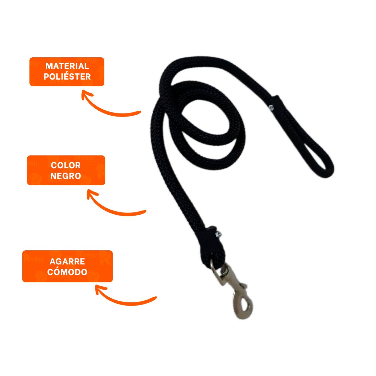 SOGA DURADERA PARA JUEGOS Y PASEOS AL AIRE LIBRE 1,10M NEGRO YSTICKY - 5