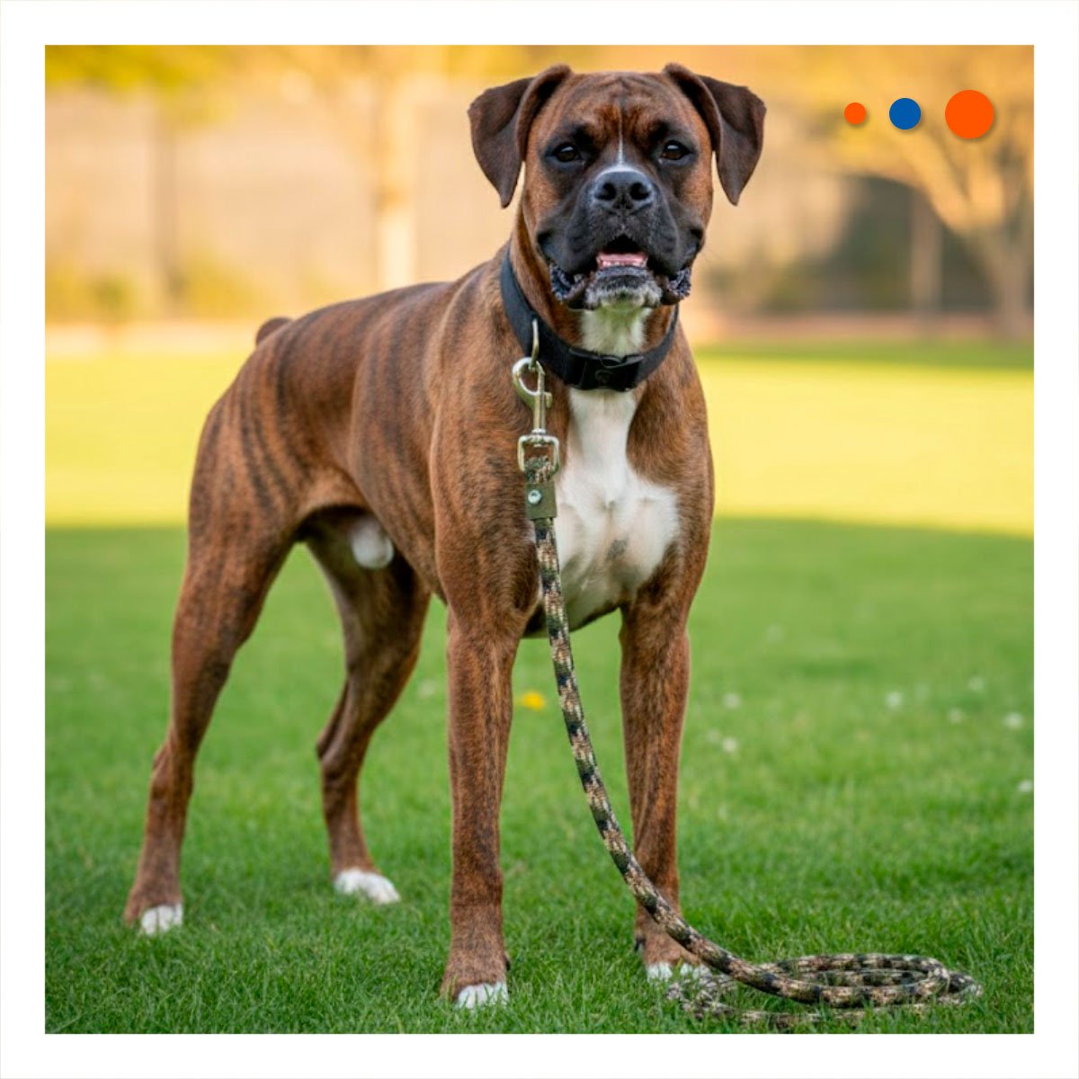 SOGA PARA ACTIVIDAD CANINA Y PASEOS SEGUROS 2,10M GROSOR 1,5CM MARRON MILITAR YREGALO STICKER - 2