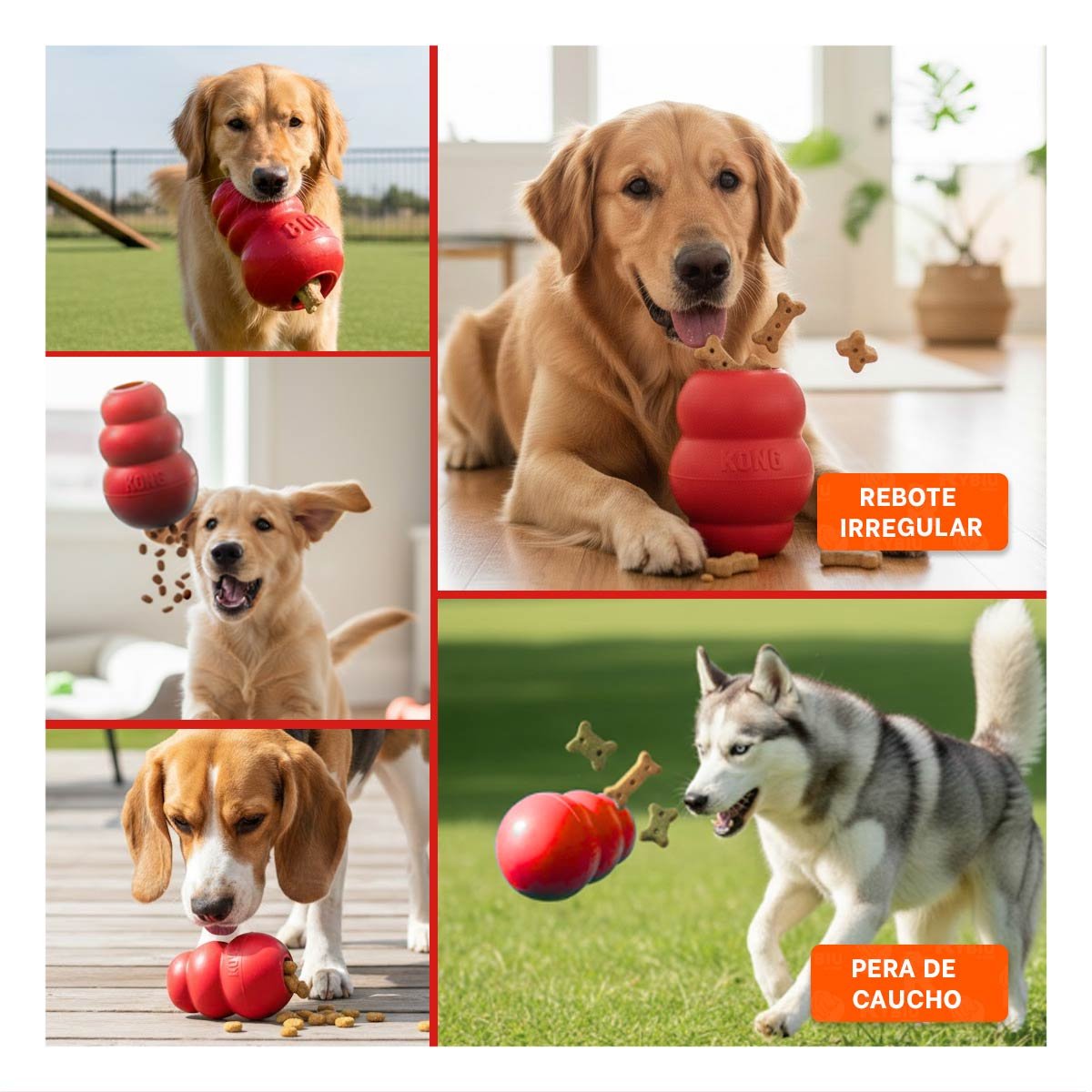 PACK4 PIEZA DE CAUCHO PARA MORDER Y JUGAR EN EL PARQUE 10.5CM NARANJA YREGALO STICKER - 2