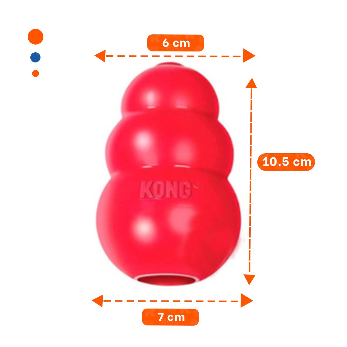 PACK4 PIEZA DE CAUCHO PARA MORDER Y JUGAR EN EL PARQUE 10.5CM NARANJA YREGALO STICKER - 4