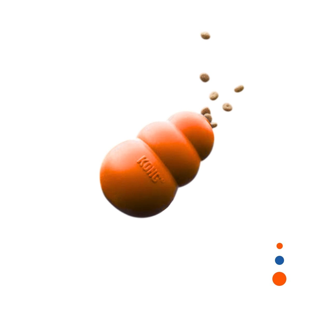 JUGUETE ANTIDESGASTE IDEAL PARA MORDER Y JUGAR PERROS GRANDE 13CM NARANJA YREGALO STICKER - 1