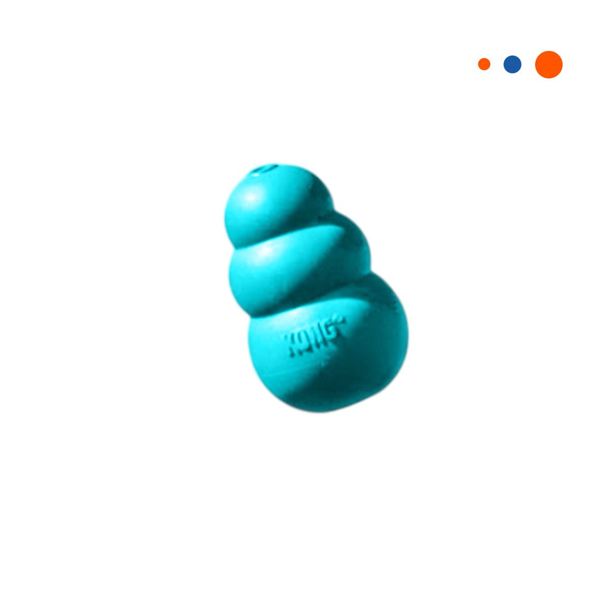 PACK2 PELOTA RESISTENTE PARA PERROS ACTIVOS EN EL PARQUE 13CM CELESTE YREGALO STICKER - 2