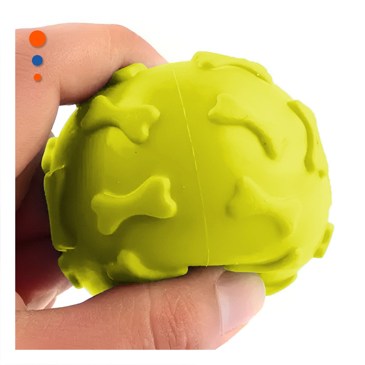 BALON RECREATIVO CON DETALLES DE HUESOS PARA ENTRENAMIENTO VERDE LIMON YSTICKY - 5