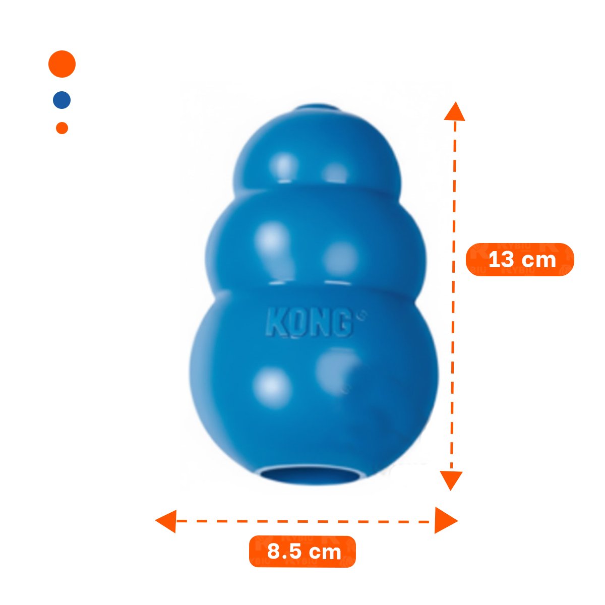 JUGUETE RESISTENTE PARA JUEGOS AL AIRE LIBRE 13CM CELESTE OSCURO YSTICKY - 4