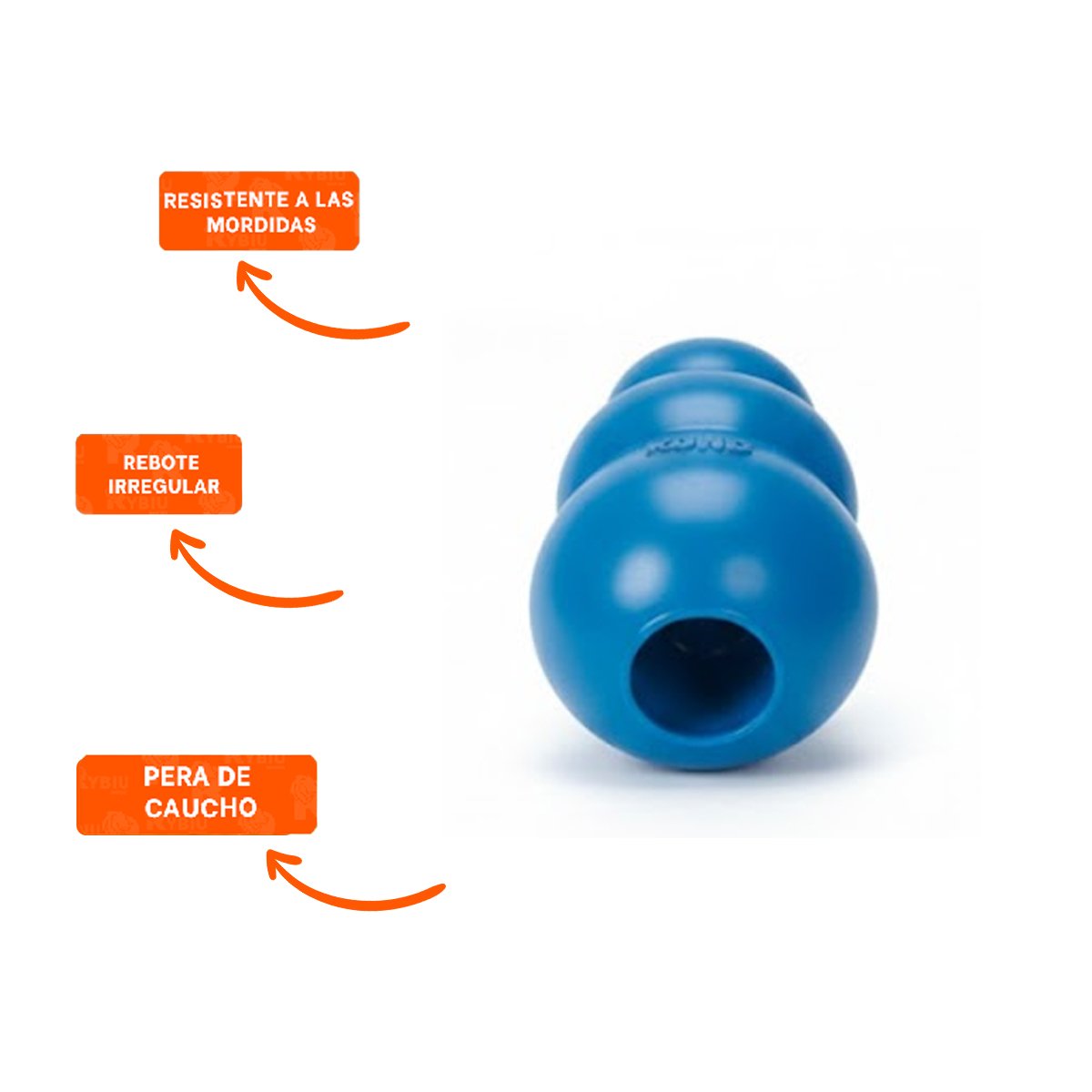 JUGUETE RESISTENTE PARA JUEGOS AL AIRE LIBRE 13CM CELESTE OSCURO YSTICKY - 5