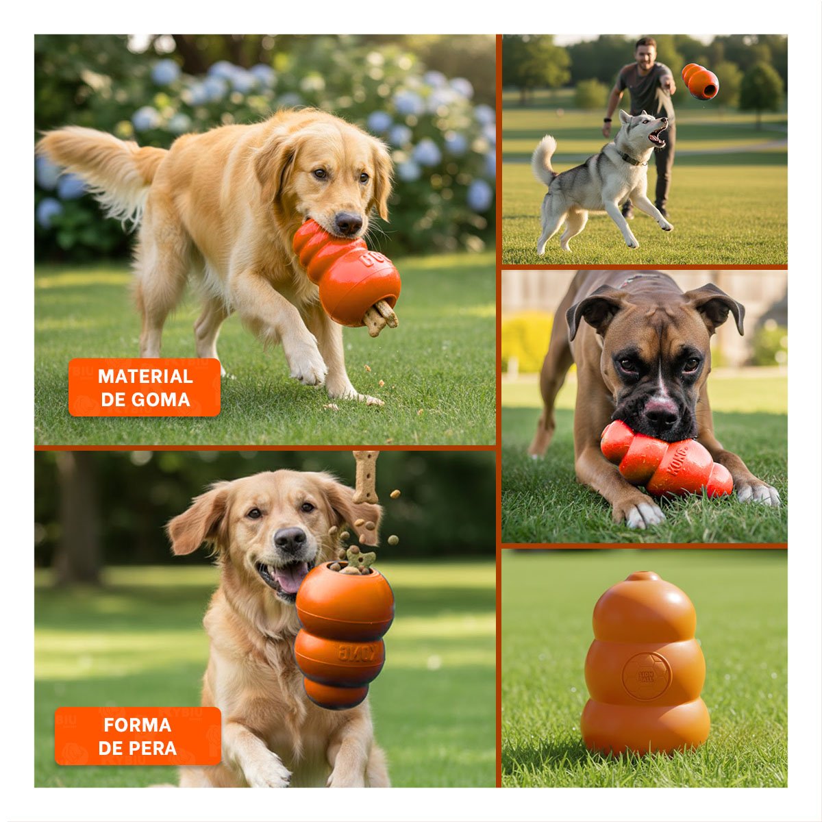 PACK2 PELOTA INTERACTIVA QUE REBOTA Y DIVIERTE GRANDE 13CM NARANJA YPAPEL REGALO - 3