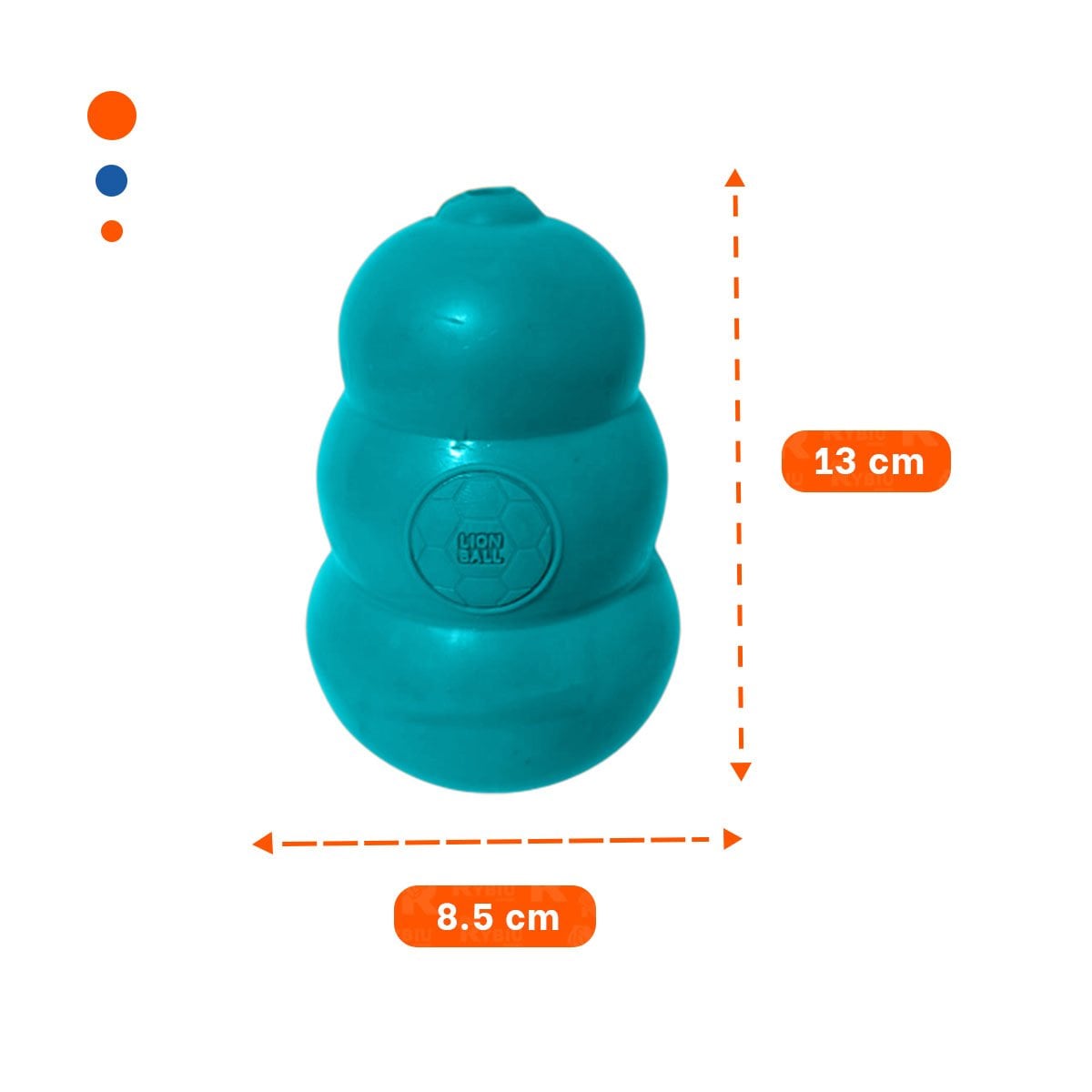 JUGUETE COLORIDO DE CAUCHO PARA DIVERSION EN EL PARQUE 13CM CELESTE YSTICKY - 4