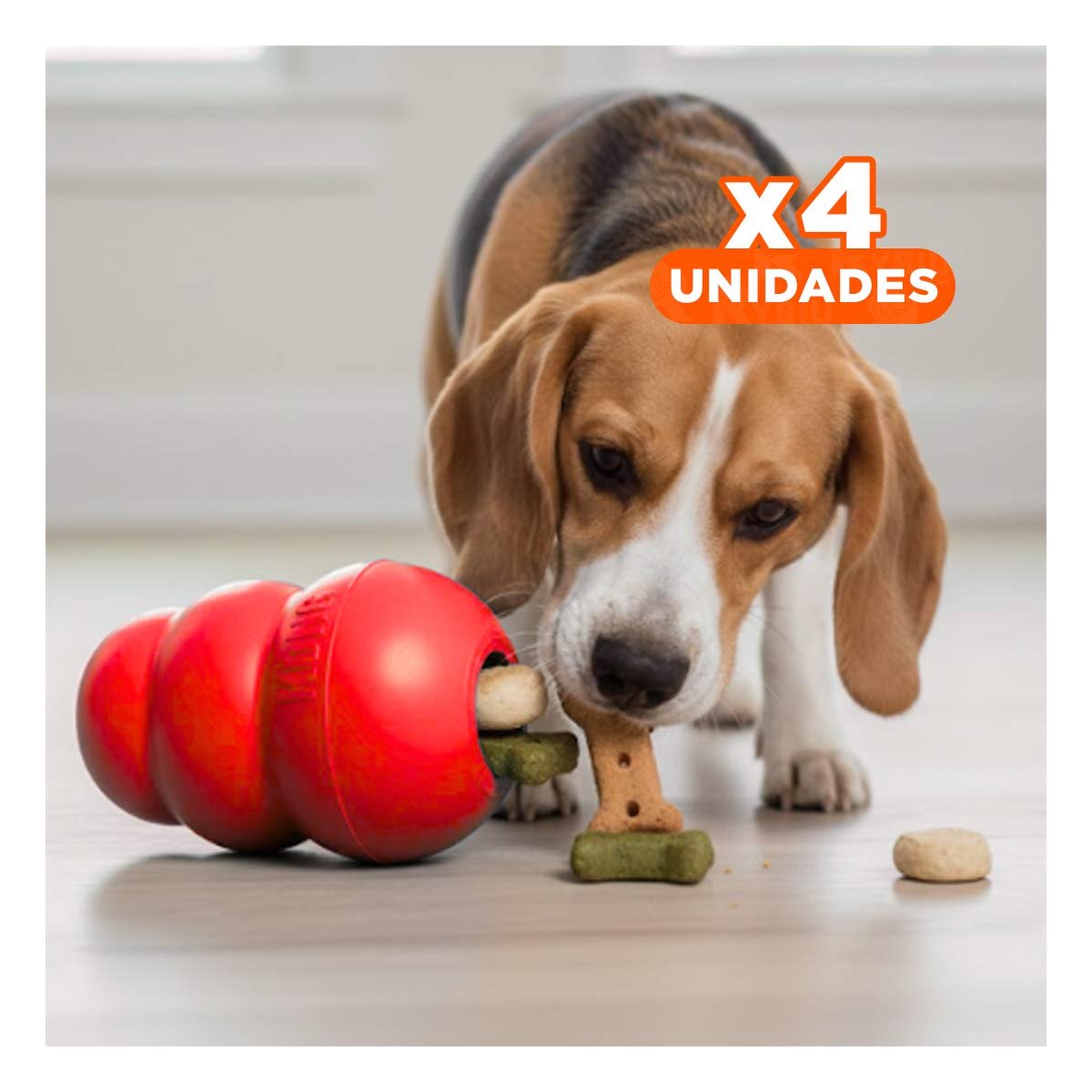 PACK4 COMPLEMENTO ANTIESTRES PARA PERROS ACTIVOS Y PASEOS 10.5CM NARANJA YPAPEL REGALO - 1