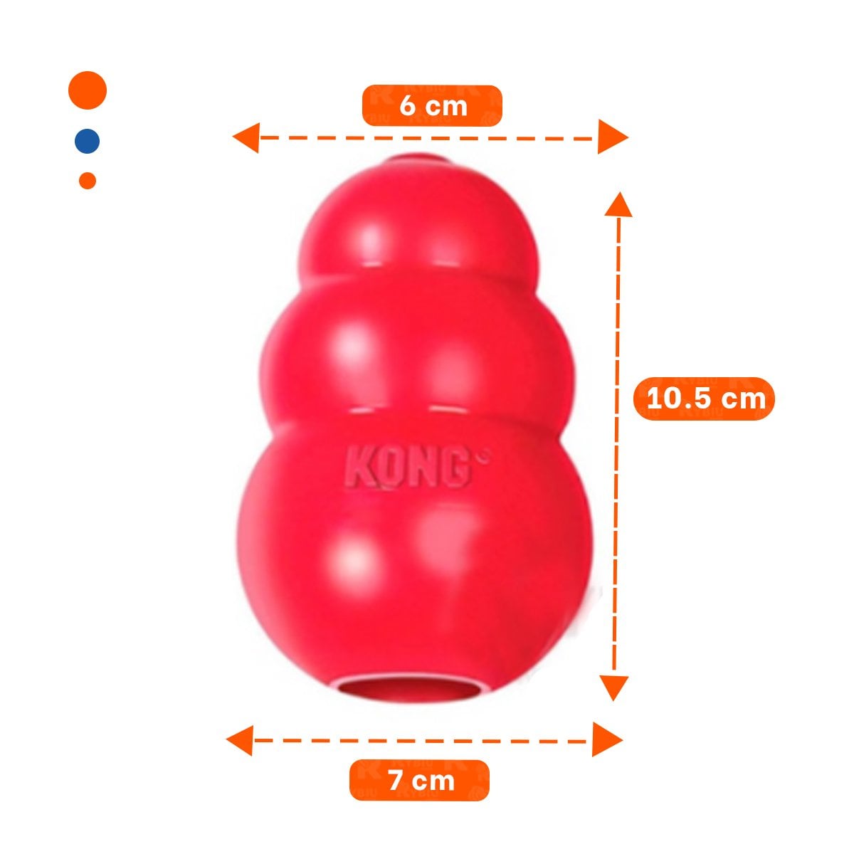 ACCESORIO RESISTENTE PARA MORDER Y JUGAR EN EL PARQUE 10.5CM NARANJA YREGALO STICKER - 4