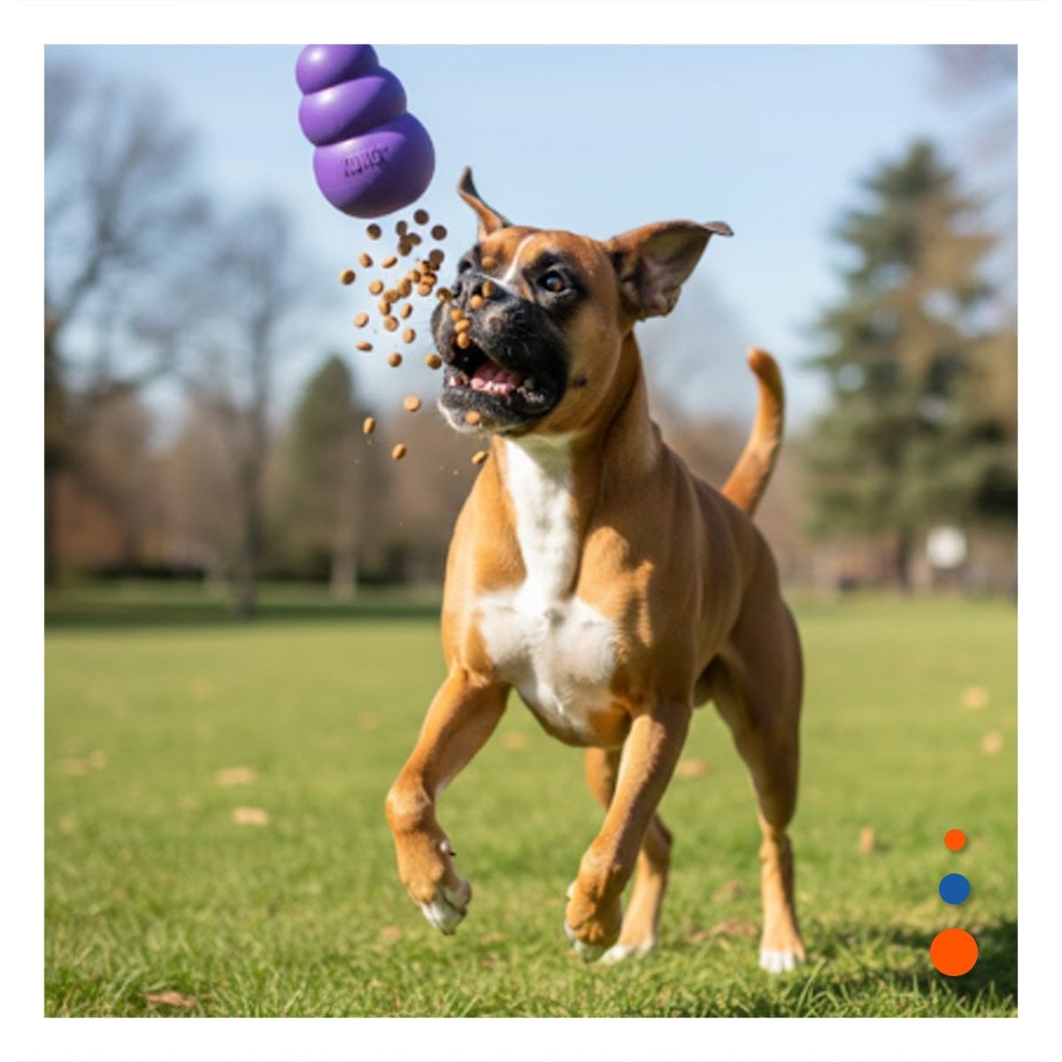 PELOTA DE CAUCHO QUE MOTIVA AL PERRO Y ESTIMULA ENERGIA 10,5CM MORADO YSTICKY - 1