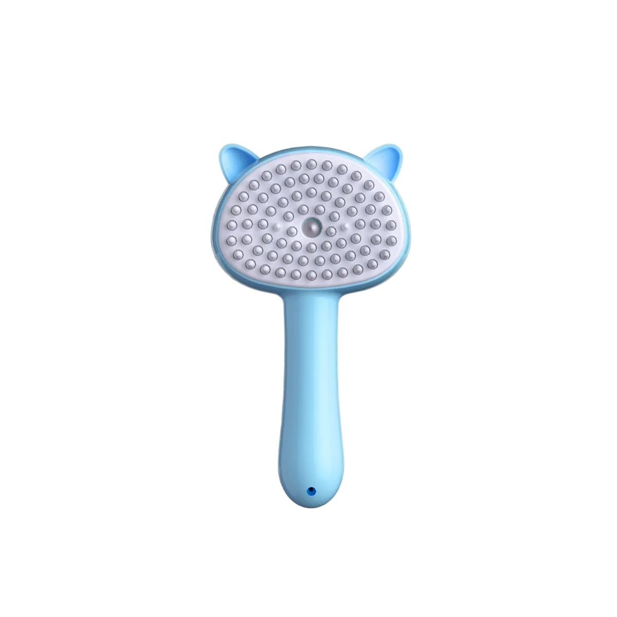 DESENREDADOR A VAPOR CELESTE DE MASCOTAS CON OREJAS DE GATO Y AGARRE ERGONOMICO YLIGAS REGALO - 5