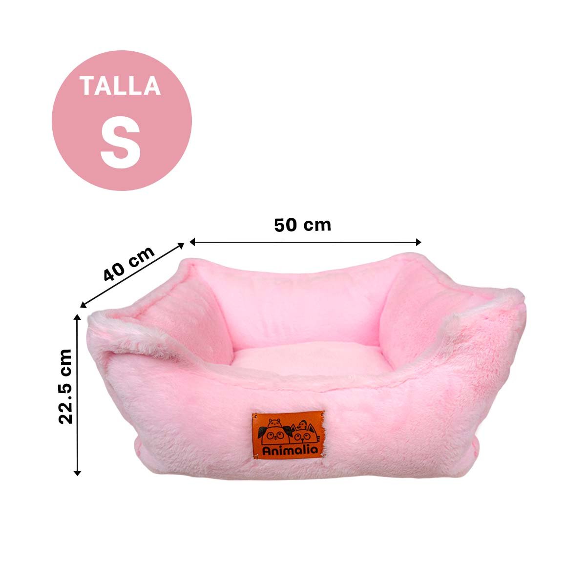 PACK4 LECHO CON ESTRUCTURA FIRME Y COJIN CENTRAL TALLA S ROSADO - 4